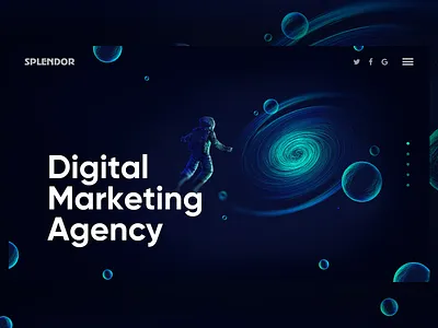 Splendor Agency brand design design galaxy ui ux web web design webcover website