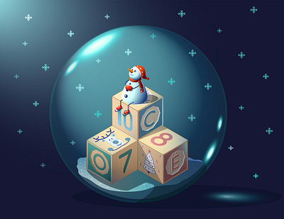 Snow globe (isometry) adobe illustrator character childhood christmas illustration isometry magic magic moment magical miracle new year skates snow snow globe snowflake snowman vector winter