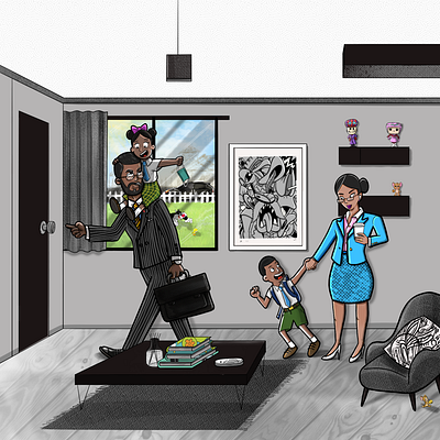 PROJECT BOOM_WEALTHY WHOLESOME BLACK FAMILY art artist design digitalart drawing illustration illustrator lawyartist procreate sketch