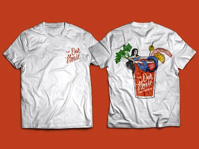 Oar House Merch bloodymary handlettering illustration merchandise mermaid new hampshire restaurant tshirt