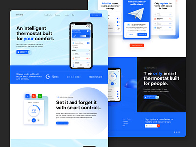 Stasys App app desktop mobile smarthome smarthome app thermostat thermostat app ui ui design visual design web web design xd