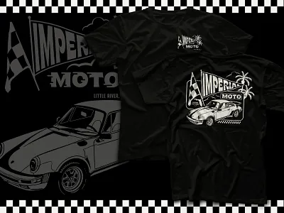 Imperial Moto Cafe badge branding graphic illustration lockup logo