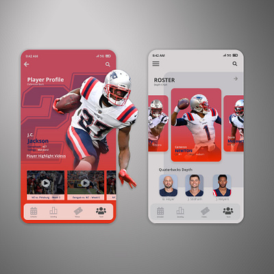 New England Patriots App Concept app design design ui ux web