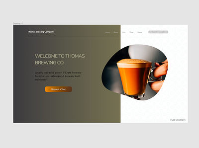 Thomas Brewing Company 2k coffee dailyui dailyuichallenge day003 design landing landing page design landingpage page ui webdesign