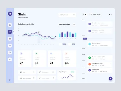 Project Management Dashboard UI Exploration admin dashboard admin page admin panel admin theme admin ui analytics app chart dashboad dashboard data graph interface sidebar stats uiux user dashboard