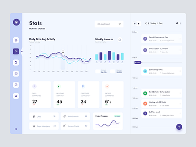 Project Management Dashboard UI Exploration admin dashboard admin page admin panel admin theme admin ui analytics app chart dashboad dashboard data graph interface sidebar stats uiux user dashboard