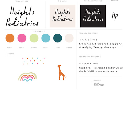 Heights Pediatric Rebrand brand brand design brand identity branding branding design graphic design graphic design logo graphic designer logo logodesign logomark rebrand rebranding visual design visual identity visual identity design visual identity system