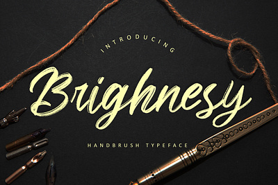 Brighnesy Hand Brush branding brush calligraphy handwriting handwritten logo quotes script signature typography