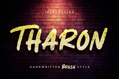 Tharon Brush Style branding brush calligraphy handwriting handwritten logo quotes script signature typography