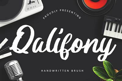 Qalifony Handwritten Brush branding brush calligraphy handwriting handwritten logo quotes script signature typography