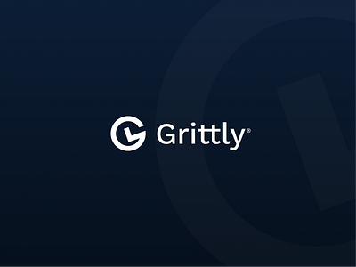 Logo design grittly app logo brand identity deepblue flat logo logodesign memorable minimal routine simple task management white