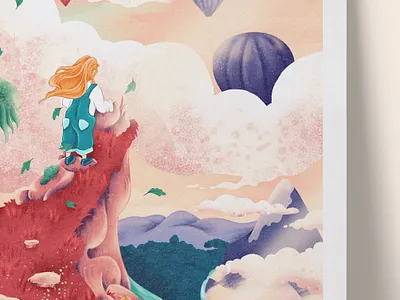 Storybook print book character character illustrator digital illustration environment fantasy hotairballoon illustration landscape sky story storybook whimsical