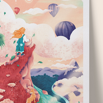 Storybook print book character character illustrator digital illustration environment fantasy hotairballoon illustration landscape sky story storybook whimsical