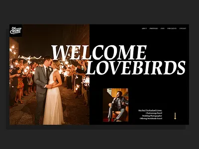 OkCrowe.com | Wedding Photographer Website | OkCrowe Photography adobe xd bold type clean darkmode interface minimal photography photography branding photography website typography ui ux web web design webdesign website wedding wedding website