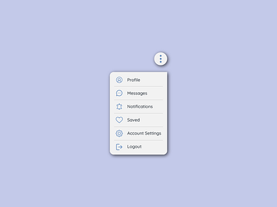 Dropdown 027 app cute dailyui dailyuichallenge design dropdown hamburger menu icons illustration illustrator menu message minimal mobile profile settings ui web website