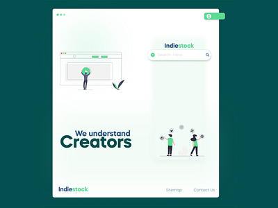 Indiestock animation branding design illustration illustrator minimal ui ux web website