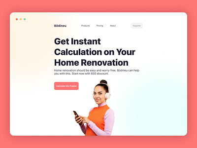 Home Renovation Website 🏠 branding home renovation responsive ui saas landing page webdesign website website builder