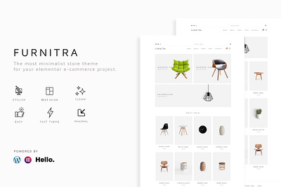 Furnitra design flat landing page landing page design ui ux web web design web designer website