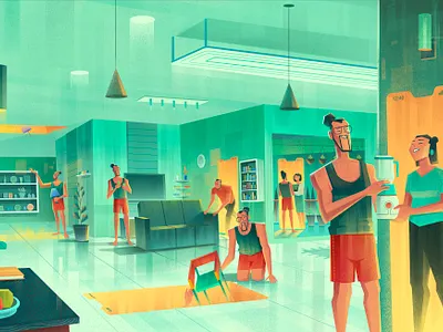 Cover illustration for a story about OLX. art artist branding charachter design character design digitalartist illustration photoshop productdesign ui