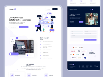 Prospectiq Website [Live] 😇 animation clean design home illustration landingpage saas saas app saas design saas landing page saas website ui ux vektora web webdesign website