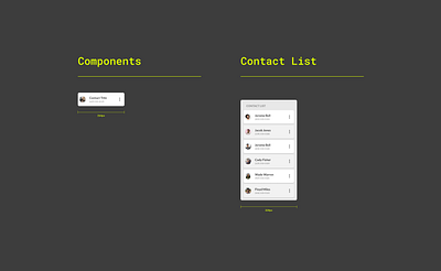 Minimalist Contact List design app contacts list design minimalist responsive users