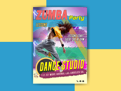 Zumba / Fitness Flyer brown classic classy dance floor dance flyer dance poster dancer dancers dancing event fitness floor flyer music poster sport sports two tone flyer two tone poster