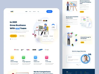 And agency website preview Dribbble agency landing page clean design digital digital agency ui userinterface ux web webdesign website website design