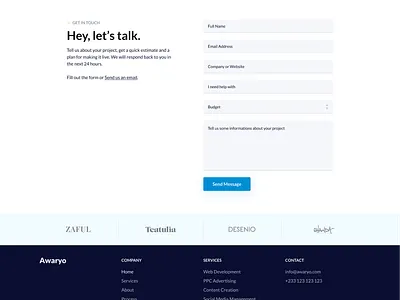 Minimalistic Contact Page contact page graphicdesgn minimalist uidesign uidesigner uiuxdesign uxde webdesign webdeveloper website website design