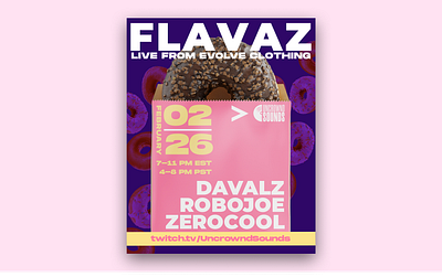 FLAVAZ digital event flyer design digitalmarketing illustration photoshop