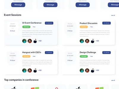 Virtual Event Landing Page illustration ui web