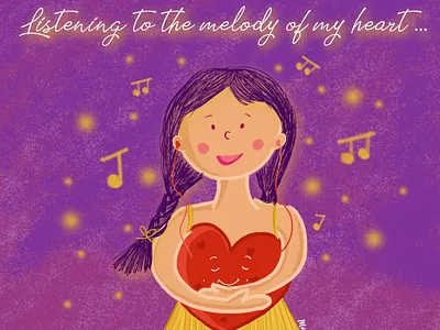 A happy heart leads to a happy life characterdesign colorful design illustration illustrator