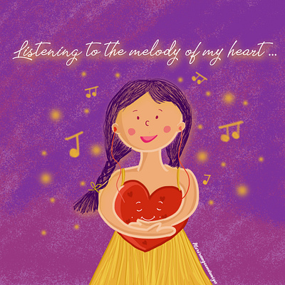 A happy heart leads to a happy life characterdesign colorful design illustration illustrator