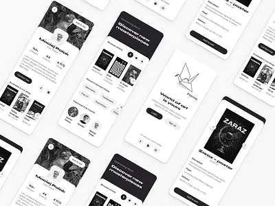 FormaApp artist cart dark app dashboard design design app etsy shop illustration interface design ios app minimal mobile ui modal window monochrome poster art shopping app skeumorphism spacex startup uxui
