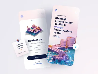 Consulting Agency Mobile Page agency website consulting illustration interface mobile mobile design ui ux