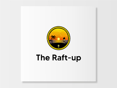 the raft up anchor boad broadcast logo rope sunset