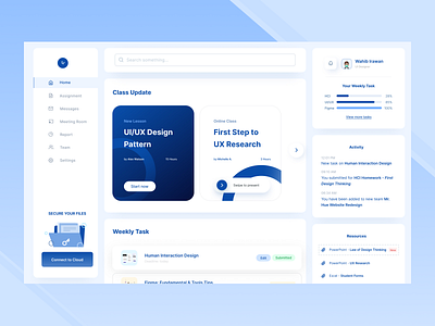 Learnow - Student Task Dashboard academic dashboard dashboard template dashboard ui figma figmadesign landing page landingpage uidesign uiux