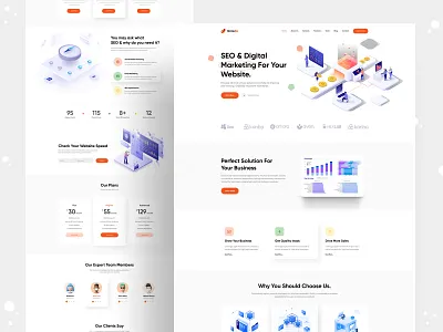GrowBe - SEO & Digital Marketing Agency Landing Page behance branding design digital marketing digital marketing agency illustration landing page design landingpage marketing seo seo agency trendy design ui uidesigner user experience ux ux design web design website
