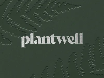 Plantwell brand brand identity branding branding design card design foil stamping green healthy hot foil illustration logodesign nature nature art plant plant illustration plants self care silver foil visual identity wellness