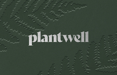 Plantwell brand brand identity branding branding design card design foil stamping green healthy hot foil illustration logodesign nature nature art plant plant illustration plants self care silver foil visual identity wellness