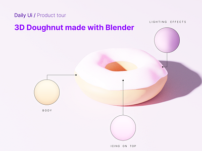 #95 Daily Ui / Product Tour blender blender3d blender3dart branding daily ui 095 daily ui challenge dailyui dailyui95 dailyuichallenge design doughtnut product product design product page product tour ui ux web