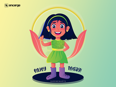 Zooey | Cheerful Girl cartoon character cartoon illustration cheerful girl character girl illustration happy girl illustration illustration art