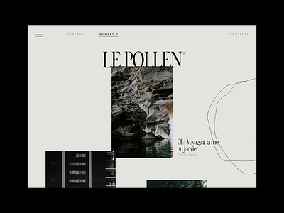 Le Pollen Website Concept art direction concept editorial typography ui ui ux web design website