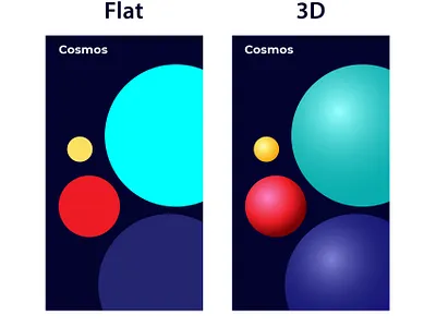 Flat vs 3D 3d 3d concept abstract adobeillustator circle color colorful cosmos creative design earth flat flat design galaxy global globe gradient logodesign minimal art sci fi shape