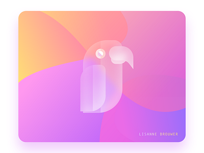 Glass Parrot 1 design glass glassmorphism glassy graphic graphicdesign illustration illustrator sketchapp typography ui ux