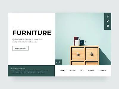 Minimalist solutions. Furniture design desktop figma furniture furniture website minimalism web