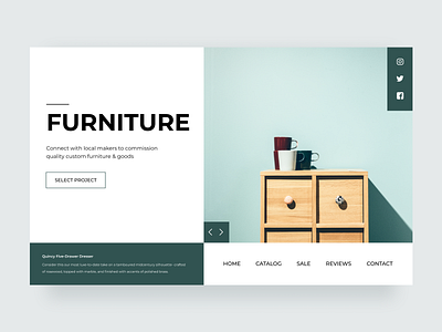 Minimalist solutions. Furniture design desktop figma furniture furniture website minimalism web