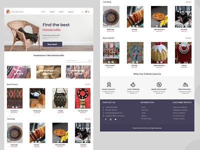 TOBA HANDCRAFT E-commerce : Website(1) e commerce handcraft uidesign uiux web web design web ui website design