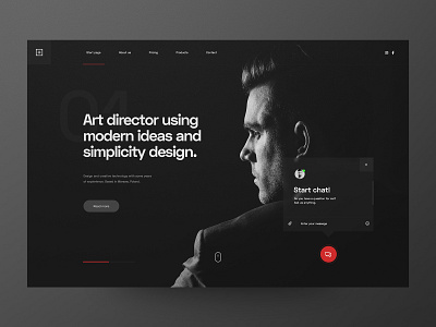 Website for Art Director - concept art director artist clean website concept design designer glassmorphic glassmorphism minimalism minimalist portfolio ui ui design ux uxdesign web design webdesign website