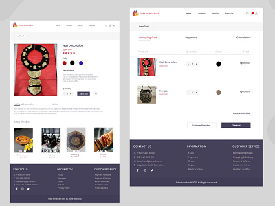 TOBA HANDCRAFT E-commerce : Website(2) design e commerce handcraft ui uidesign uiux web web design web ui
