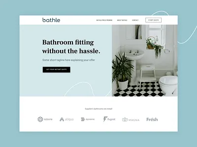 Bathroom Fitting Landing Page brand identity branding clean concept design interface landing landing page landing page design layout mockup uiux ux web design web ui webdesign